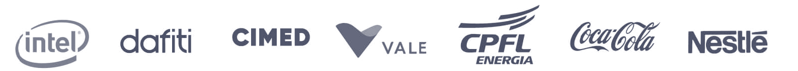 Intel, Dafiti, CIMED, Vale, CPFL Energia, Coca-Cola e Nestlé